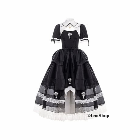ゴシックシスター風フリルドレス opf036