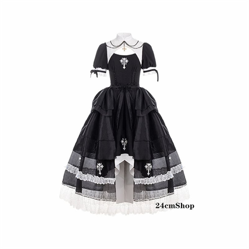 ゴシックシスター風フリルドレス opf036 | 可愛い服量産型服通販24cm