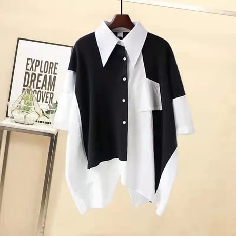 24cmShopブラック系ファッション地雷系シャツネクタイベルトズボン2点セットsus180