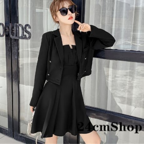 24cmShop 韓国ファッション上着+ワンピース2セット 1151