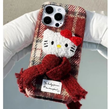 可愛いウールケータイケース(HelloKitty)  pc012