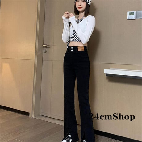 24cmShopブラック＆ブルージーパン1388