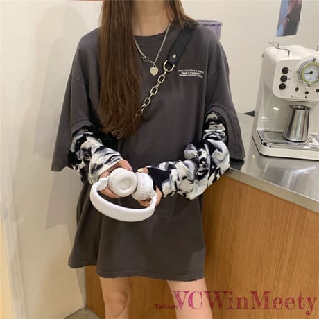 Tops  二色長袖T-シャツ  552