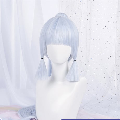『神里綾華』原神 Cosウィッグ ヘアネット付き W003