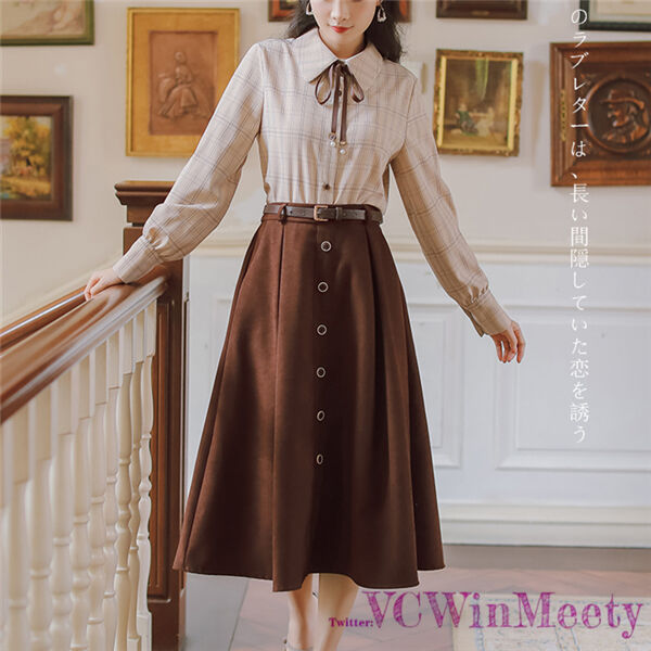 韓国ファッションシャツスカートセット 525 | 可愛い服量産型服 韓国ファッションシャツスカートセット 525 | 可愛い服量産型服