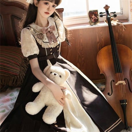 24cmShop ロリータフロントリボンレースアップジャンスカ opf002