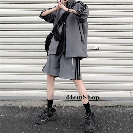 サブカルジップアップラインジャケット＋ショートパンツ1379