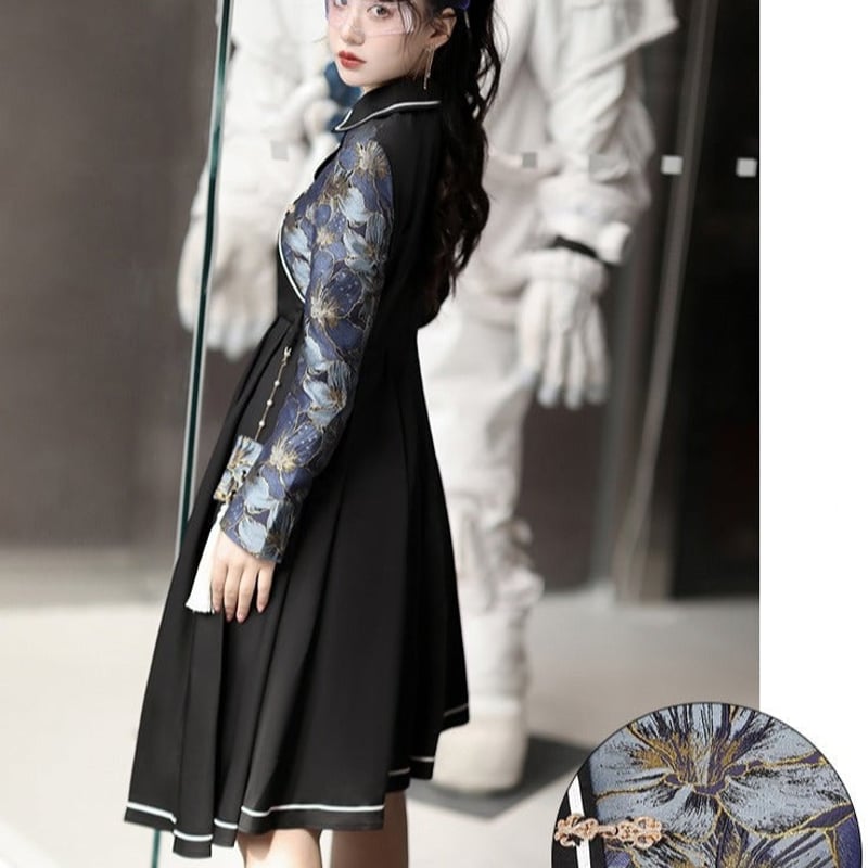 RomelCheo フラワータッセルアシメチャイナテイストワンピース fit=scale-down,w=1200