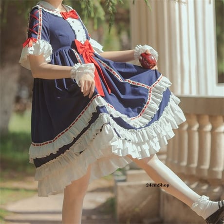半袖白雪姫フリルドレス opf081