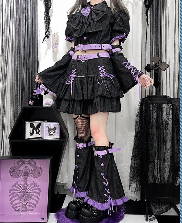 ベルト付きy2k Bubble Trap 4点セット sus018 | 可愛い服量産型 ベルト付きy2k Bubble Trap 4点セット sus018 | 可愛い服量産型