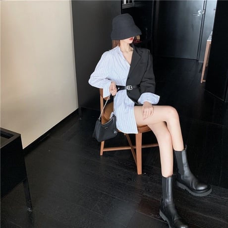 Tops ファッションパッチワークのオーバー  712