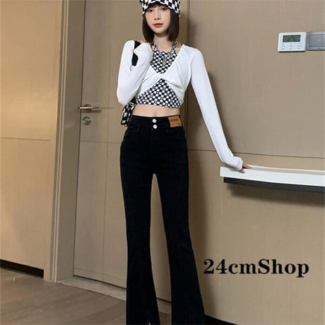 24cmShopブラック＆ブルージーパン1388