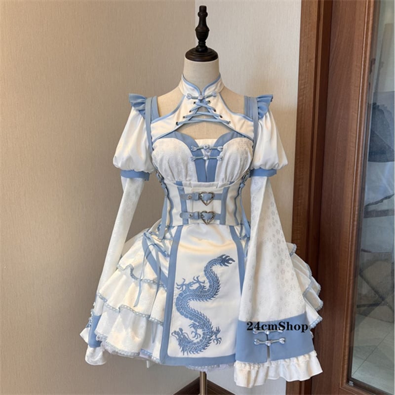 チャイナ風刺繍ロリータドレスセット opf046 | 可愛い服量産型服 チャイナ風刺繍ロリータドレスセット opf046 | 可愛い服量産型服