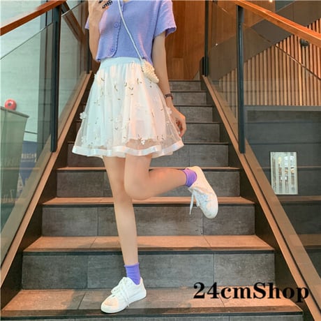 24cmShop Aメッシュの可愛いスカート 1199