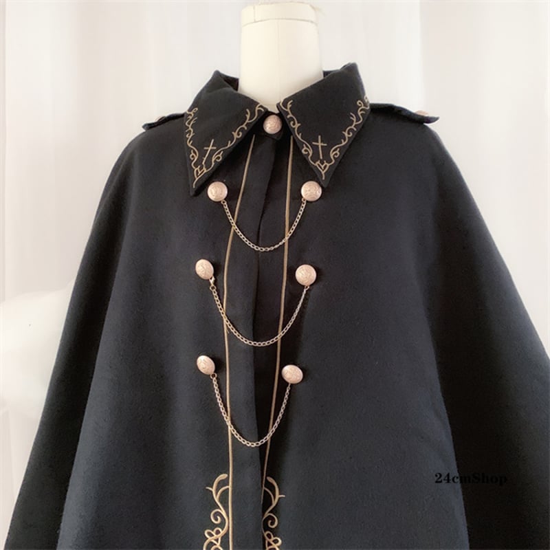 24cmShop かわいいブラック系伯爵ケープ wt011 | 可愛い服量産型
