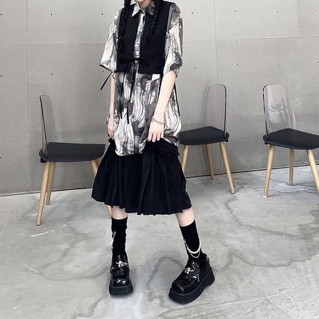24cmShop ファッション  ベスト+シャツ  2つのセットcy024