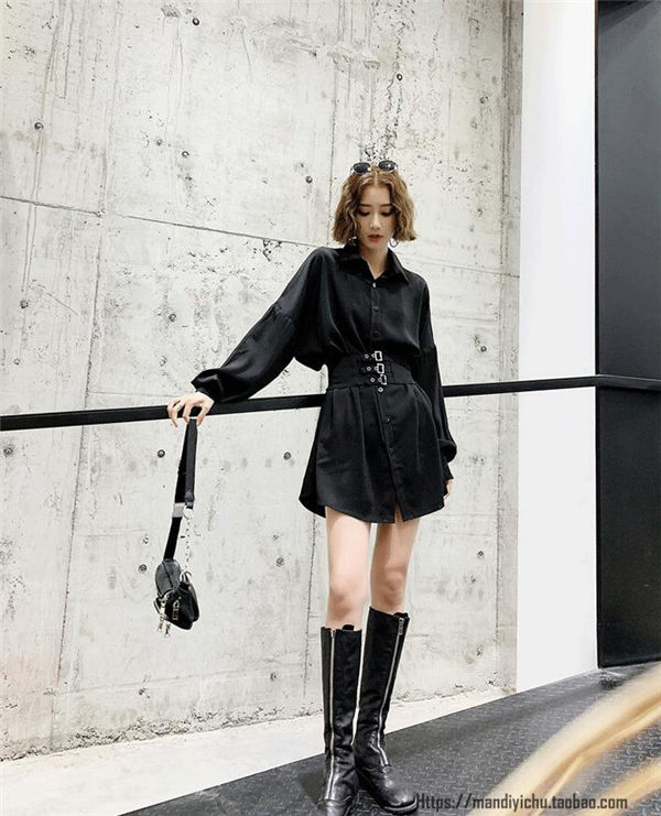 OnePiece コルセット風ベルトシャツワンピース 475 | 可愛い服量産型服