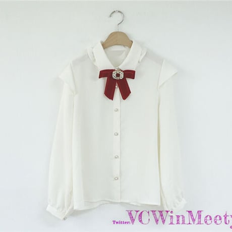 Tops ちょう結び&スタンドネックシャツ  557