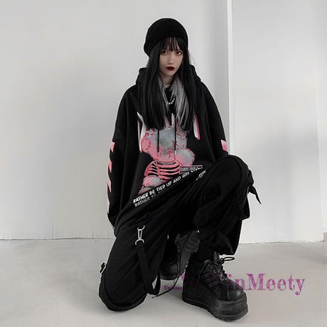 Tops  プリント長袖Tシャツ  664