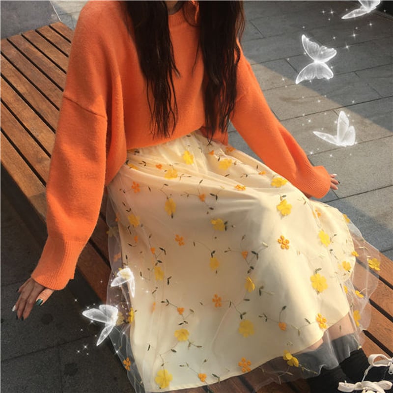 Bottoms レースの花柄スカート 480 | 可愛い服量産型服通販24cm Bottoms レースの花柄スカート 480 | 可愛い服量産型服通販24cm