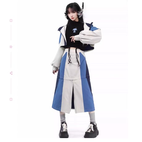 24cmShop ゆとりカジュアルニュートラル機械未来感スーツ3点セットsuf048