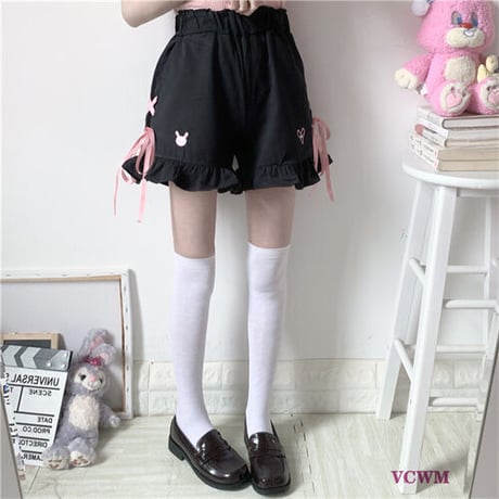 レースアップ ショートパンツ 2色 867