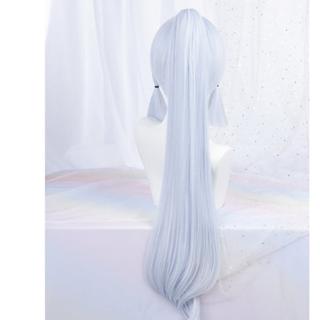 『神里綾華』原神 Cosウィッグ ヘアネット付き W003