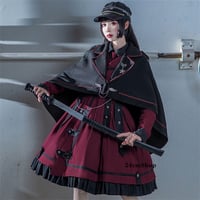 マント付き軍服ロリータドレスセット opf052