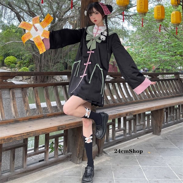 セーラー襟チャイナワンピース opf042 | 可愛い服量産型服通販 セーラー襟チャイナワンピース opf042 | 可愛い服量産型服通販