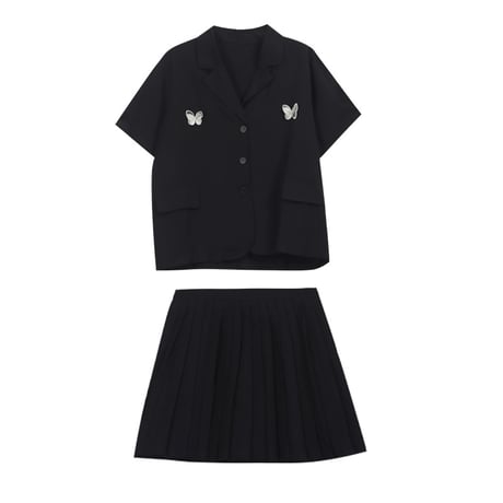 24cmShopファッション  シャツ+スカート  2つのセット sus051