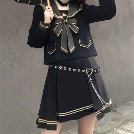 ツーレイヤーデザインスカートセーラー３点セット opf147