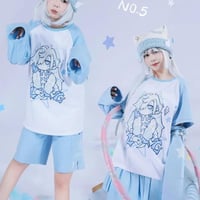 【天使界隈】ロンT（スリーブ取り外し可能）+ショートパンツ 2点セット sus148