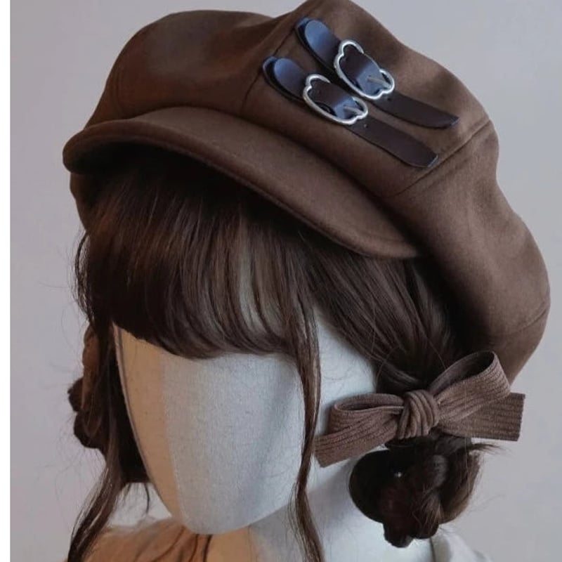 バックラッシュブラウン レザー キャスケット