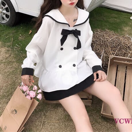 韓国可愛いシフォンのトップス  885