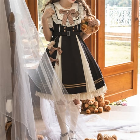 24cmShop ロリータフロントリボンレースアップジャンスカ opf002