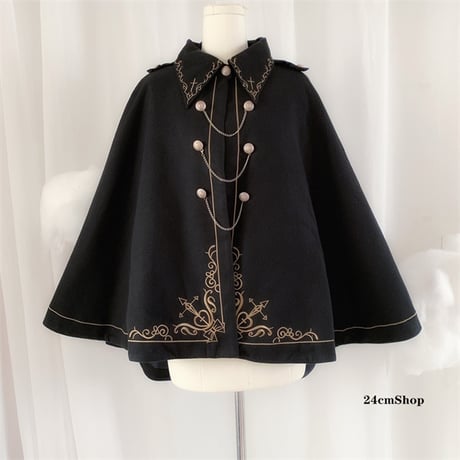 24cmShop かわいいブラック系伯爵ケープ wt011