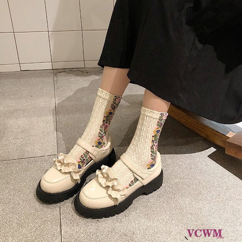 【✩】キュートで普段履きに最適なフレンチメリージェーンレディースシューズ ✩】キュートで普段履きに最適なフレンチメリージェーンレディース