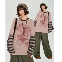 24cmShop韓国ファッションかわいいTシャツ二枚重ねT tx103