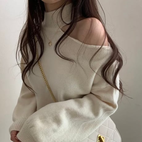 Newest Shouder Out Design Knit Long Sleeved tx075