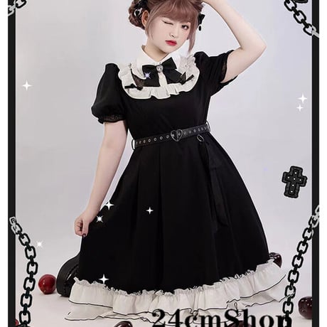 24cmShop ジュエルリボンパフスリーブティアードワンピース 017