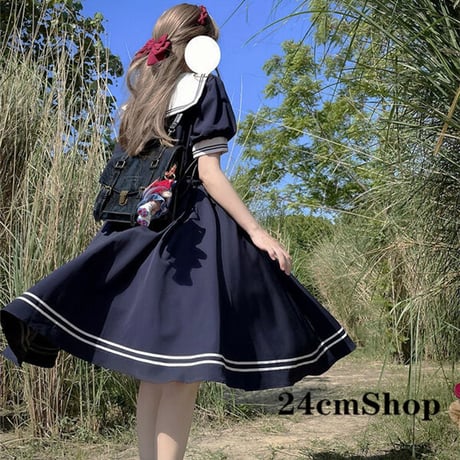 24cmShop 海軍ネクタイ可愛いワンピース 1150