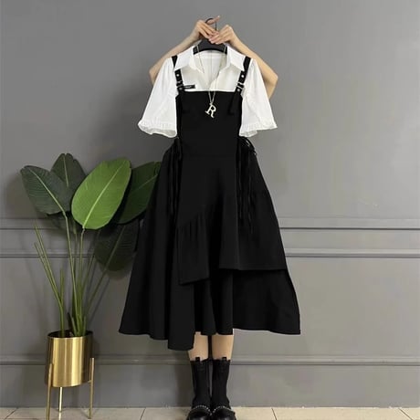 24cmShop 韓国ファッションかわいい ワンピース 2点セットsus126