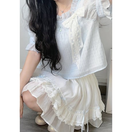 韓国ファッションかわいいトップス +スカート2点セットsus138