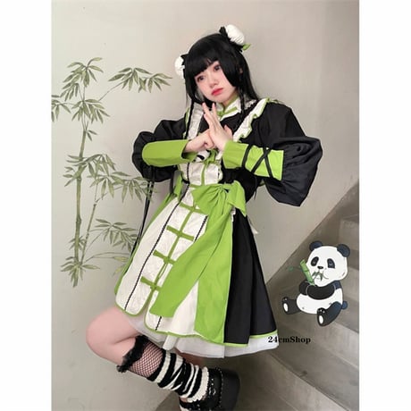 パンダメイドワンピース opf075