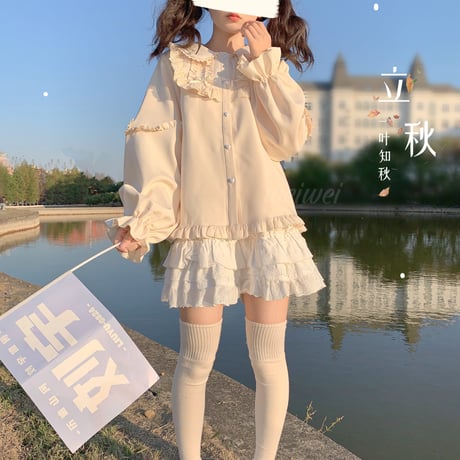 24cmshopフリルカラーキャンディスリーブブラウス cy003