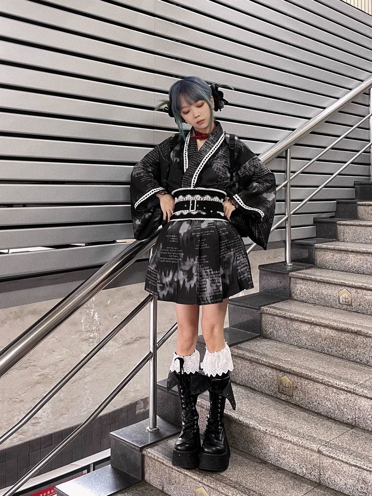 DimMoire　Crush x PO　トレーナーワンピース　地雷系　サブカル 24cmShop かわいいサブカル地雷系量産型ワンピース2点セット