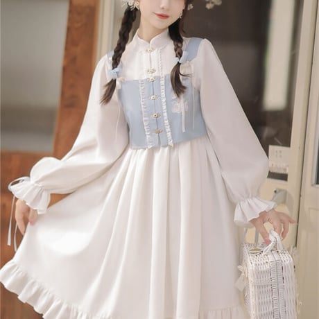 24cmShop 中国風短いジャックと白いワンピース 1276
