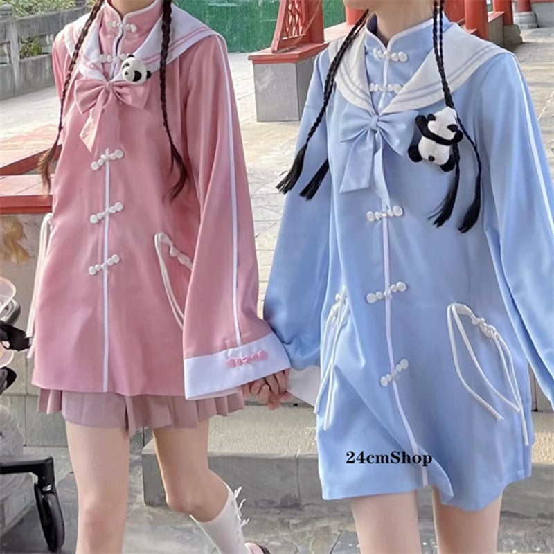 セーラー襟チャイナワンピース opf042 | 可愛い服量産型服通販 セーラー襟チャイナワンピース opf042 | 可愛い服量産型服通販