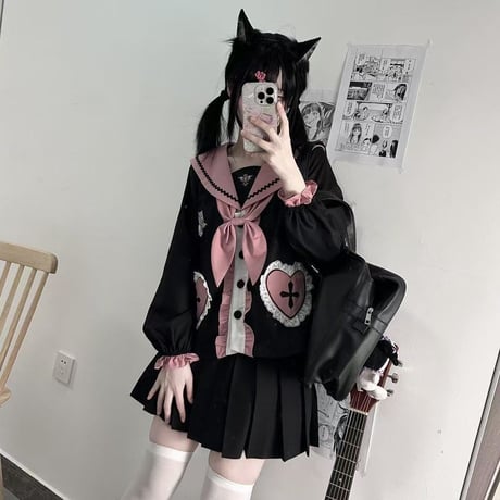 24cmShopかわいい地雷系セットアップ2点セットsus194