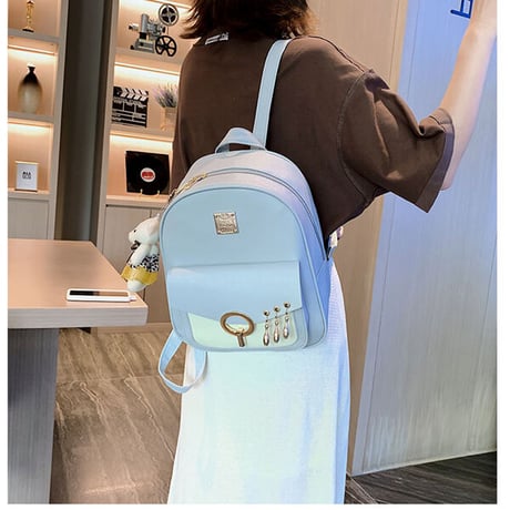 ベアチャームリュック＋ラウンドポシェット＋パスケースセット 982
